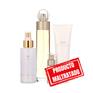 SET PERRY ELLIS 360° WOMAN 4PZS 100ML EDT SPRAY/ SHOWER GEL 90ML/ BODY MIST 118ML SPRAY/ 7.5ML EDT SPRAY