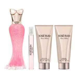 SET PARIS HILTON ROSE RUSH WOMAN 4 PZS (100 ML EDP + 90 ML BODY LOTION + 90 ML SHOWER GEL + 10 ML EDP)