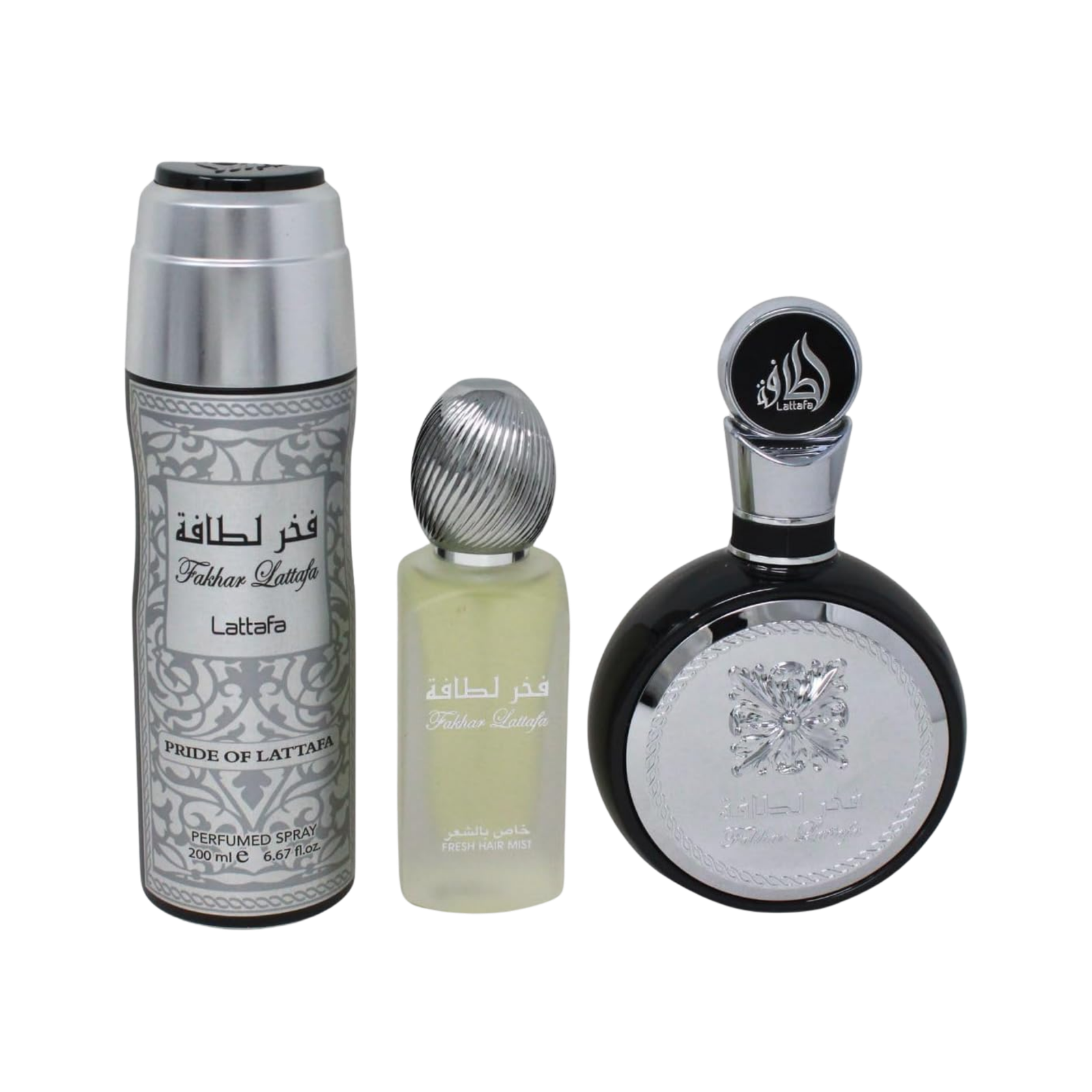 SET LATTAFA FAKHAR MAN (3PZS 100ML EDP +50 ML HAIR MIST+200 ML BODY SPRAY)