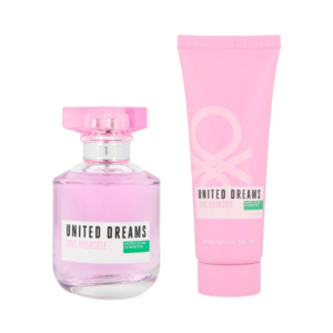 SET BENETTON UNITED DREAMS LOVE YOURSELF 2PZS WOMAN 80ML EDT SPRAY/ BODY LOTION 75ML